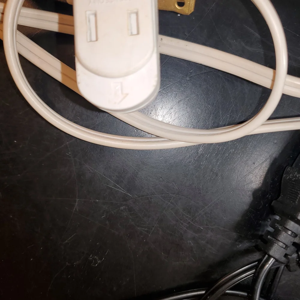 Power Cord 10A 125V 3.5 FEET Black+ Extension 13A 125V 8.5 FEET White with a sli